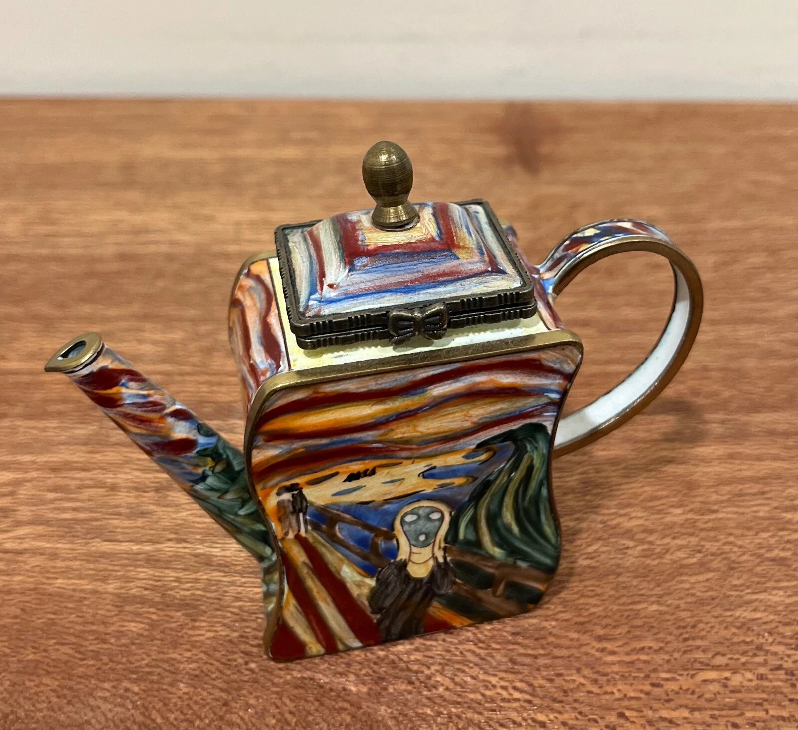 Kelvin Chen No 617 Enamel Mini Teapot Munch "The Scream" 2001