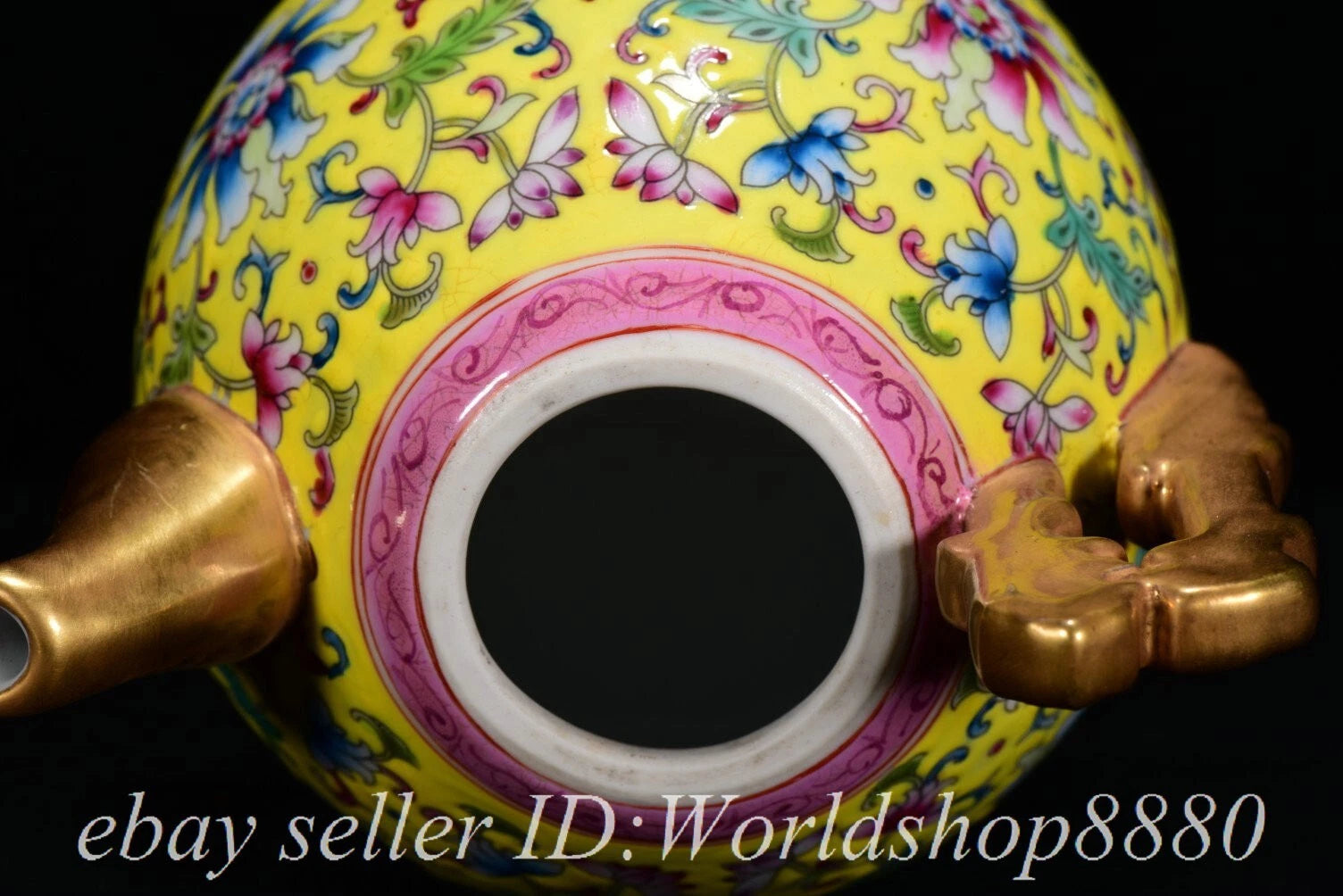 8.8" Yongzheng Chinese Colour Enamel Porcelain Teapot Kettle Cup Plate Set