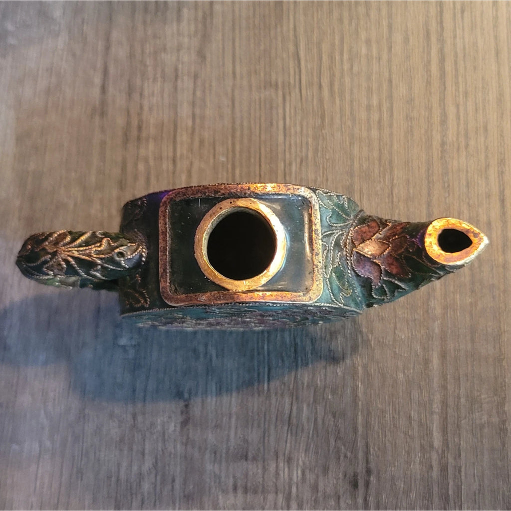 NYCO miniature gold enamel cloisonne teapot usually made in China