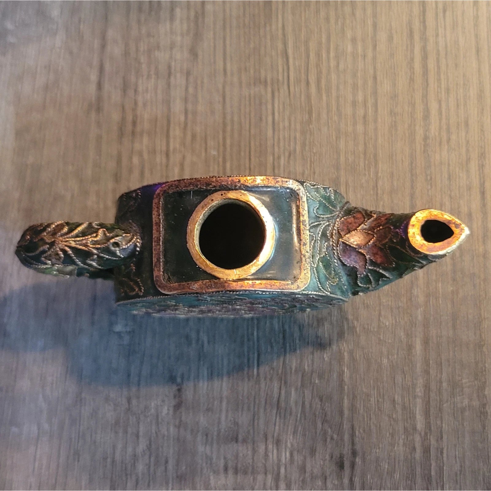 NYCO miniature gold enamel cloisonne teapot usually made in China