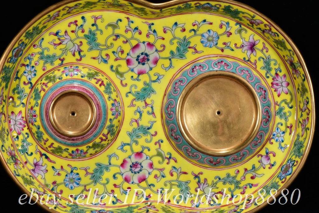 8.8" Yongzheng Chinese Colour Enamel Porcelain Teapot Kettle Cup Plate Set