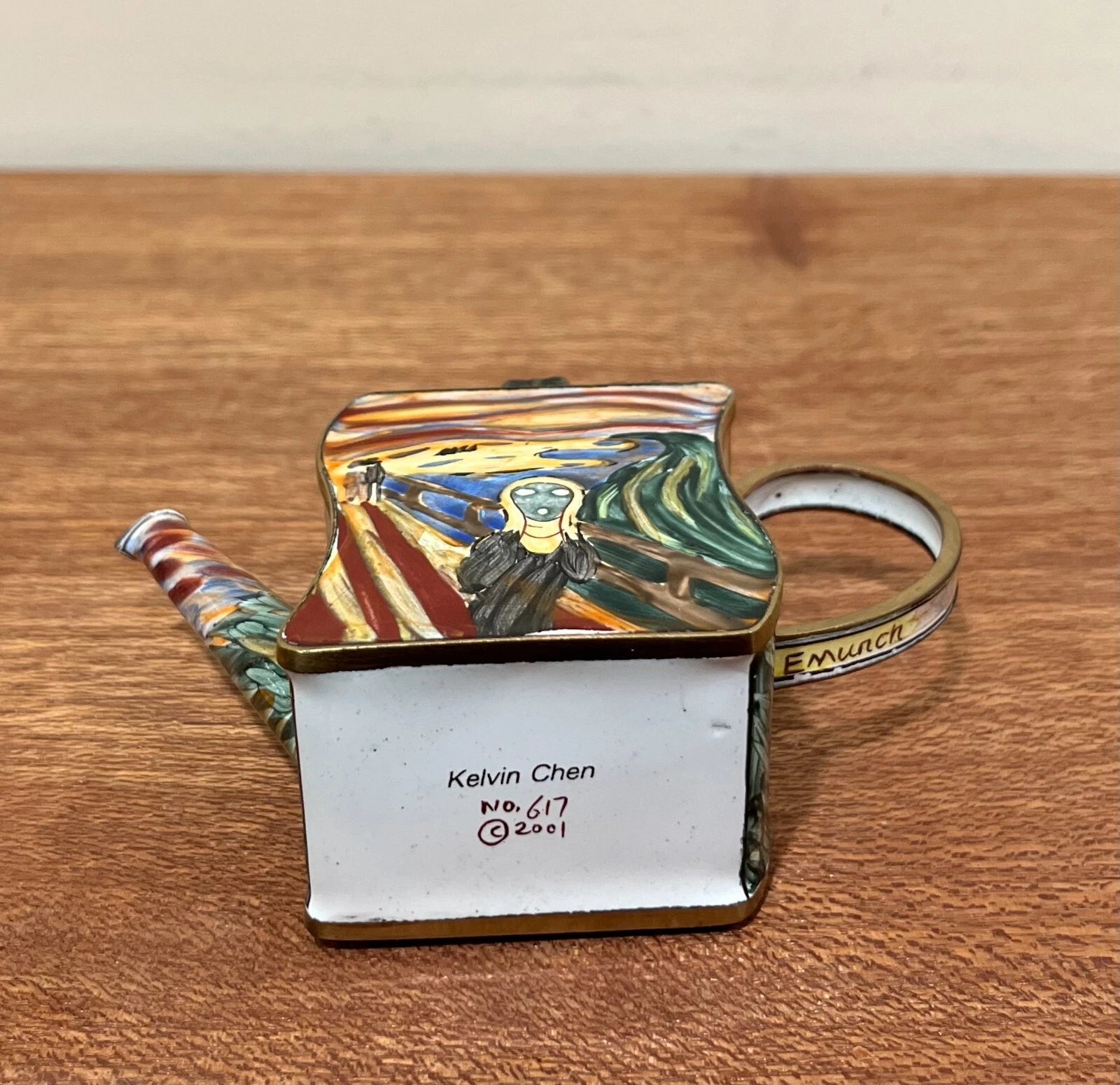 Kelvin Chen No 617 Enamel Mini Teapot Munch "The Scream" 2001