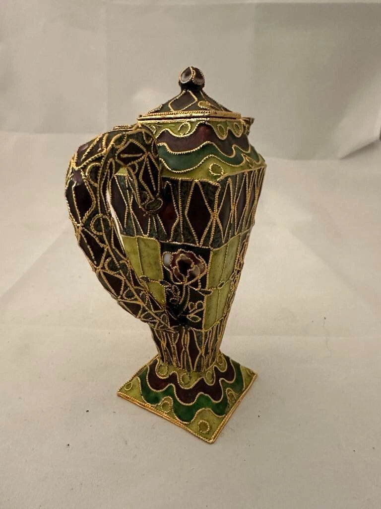 NYCO Miniature Gold Enamel Art Cloisonne Teapot
