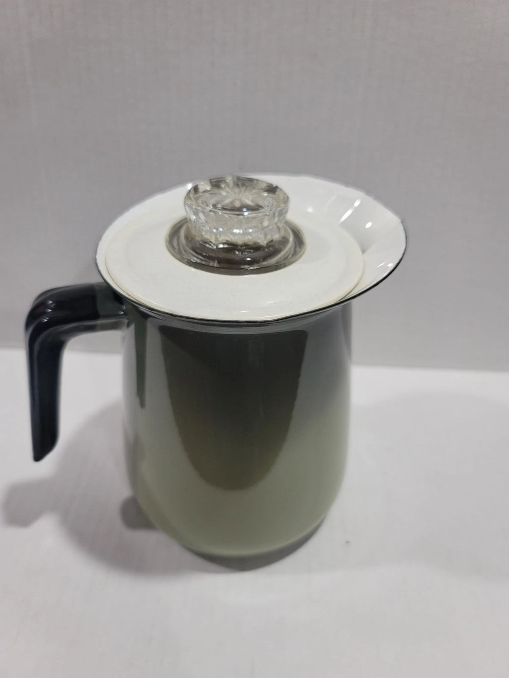 Vintage Enamelware Avocado Green Teapot( Read Description )