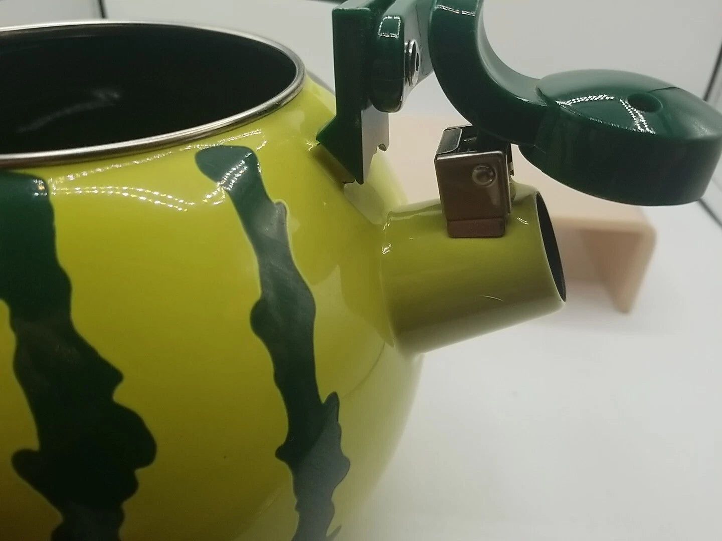 Watermelon Enameled 1.6 Quart Enamel-on-Steel Whistling Tea Kettle Teapot