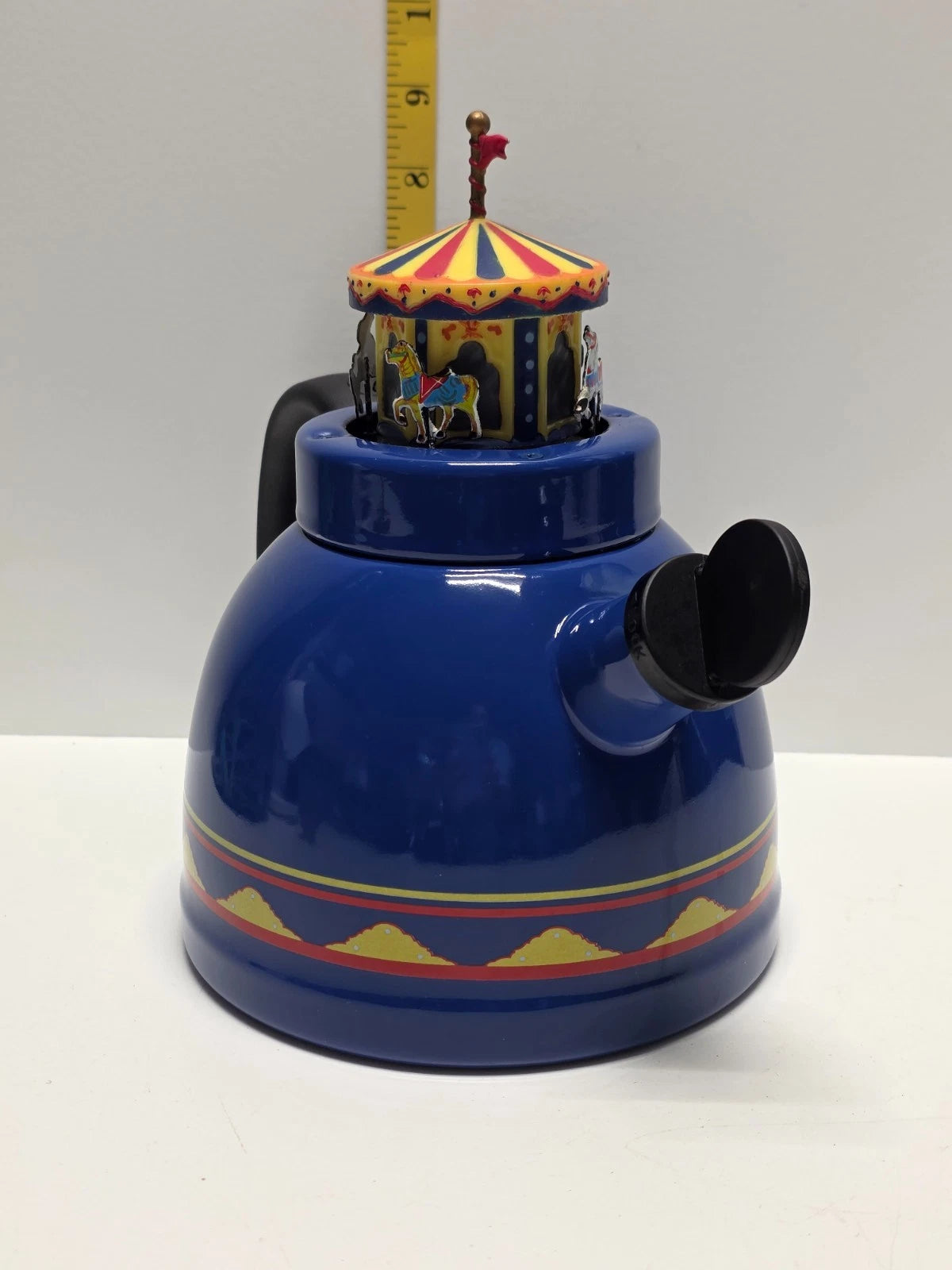 Kamenstein World of Motion Mini Carousel Teapot Whistling Circus Horses Rare