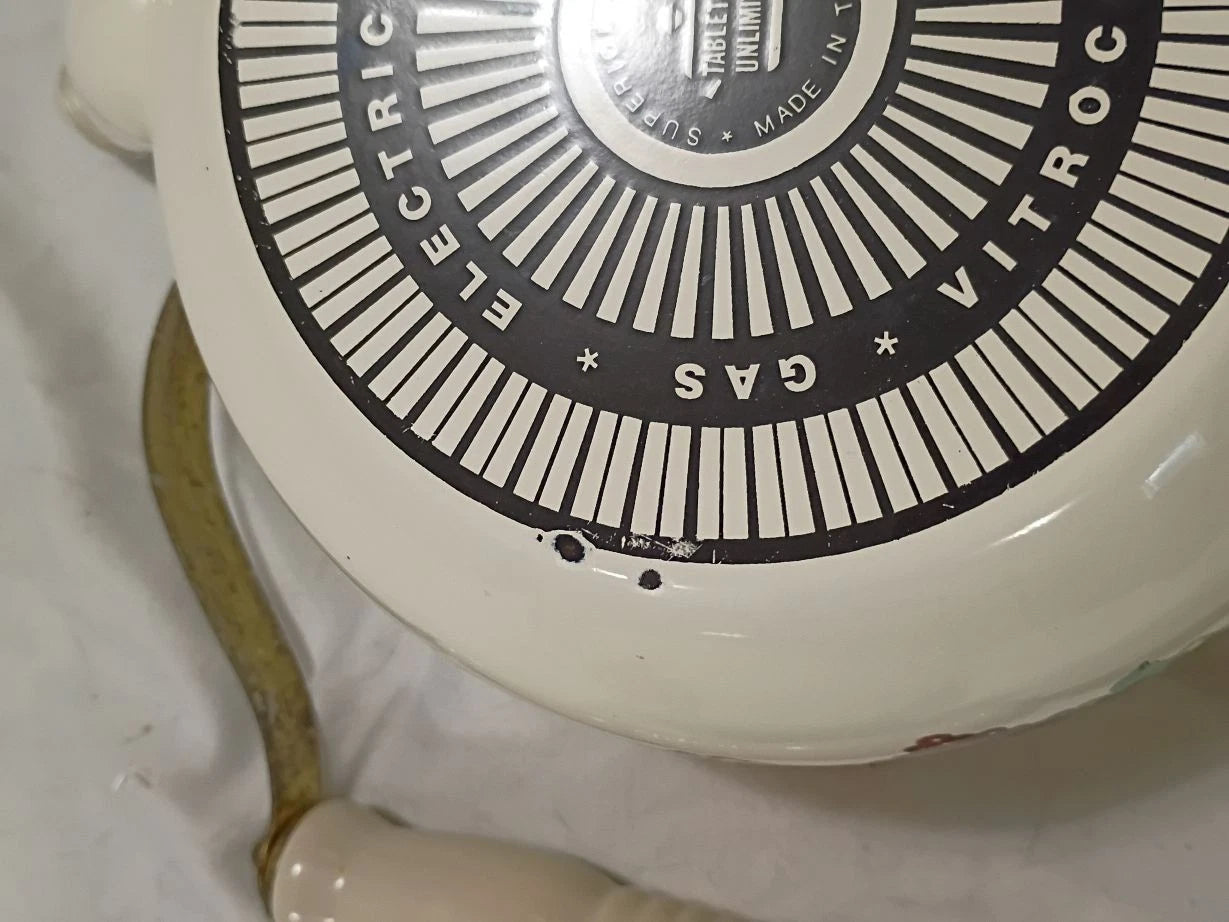 Vintage Tabletops Unlimited Teapot - Ceramic Enamel Fruit - Cottagecore