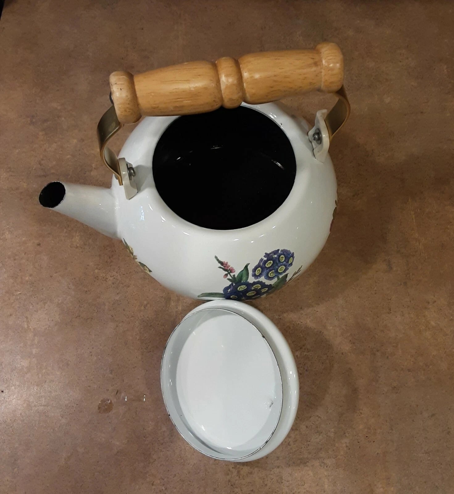 Vintage Teapot Japanese  Noritake Enamel Kettle Teapot