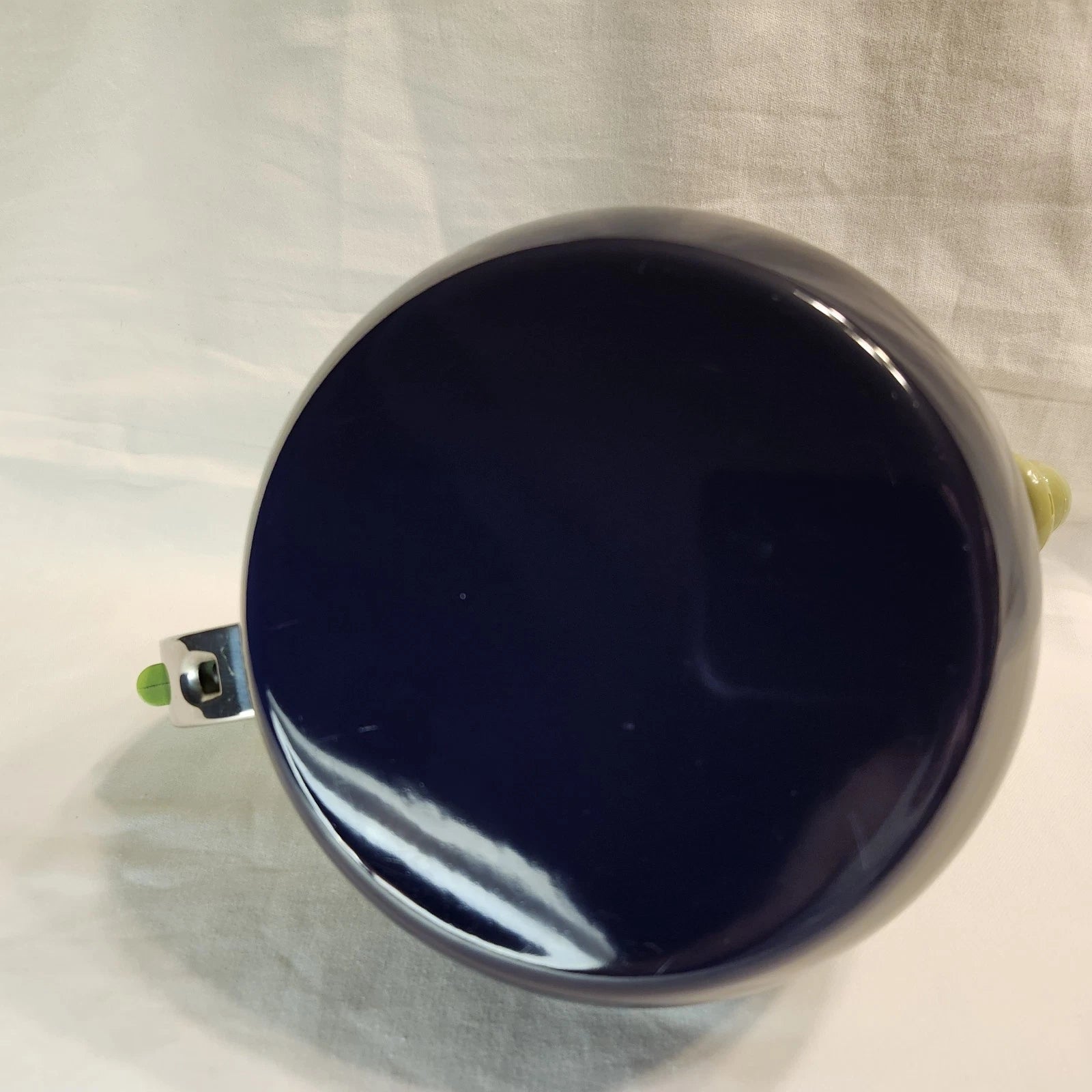 VTG Copco Eggplant Enamel Tea Kettle Teapot Blue Green~Lid & Spout~ PRETTY!!