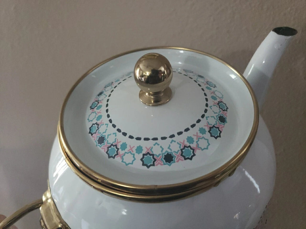 Enamel Teapot / Turkish Tea Pot, Turkish Samovar Tea Maker, Tea Kettle