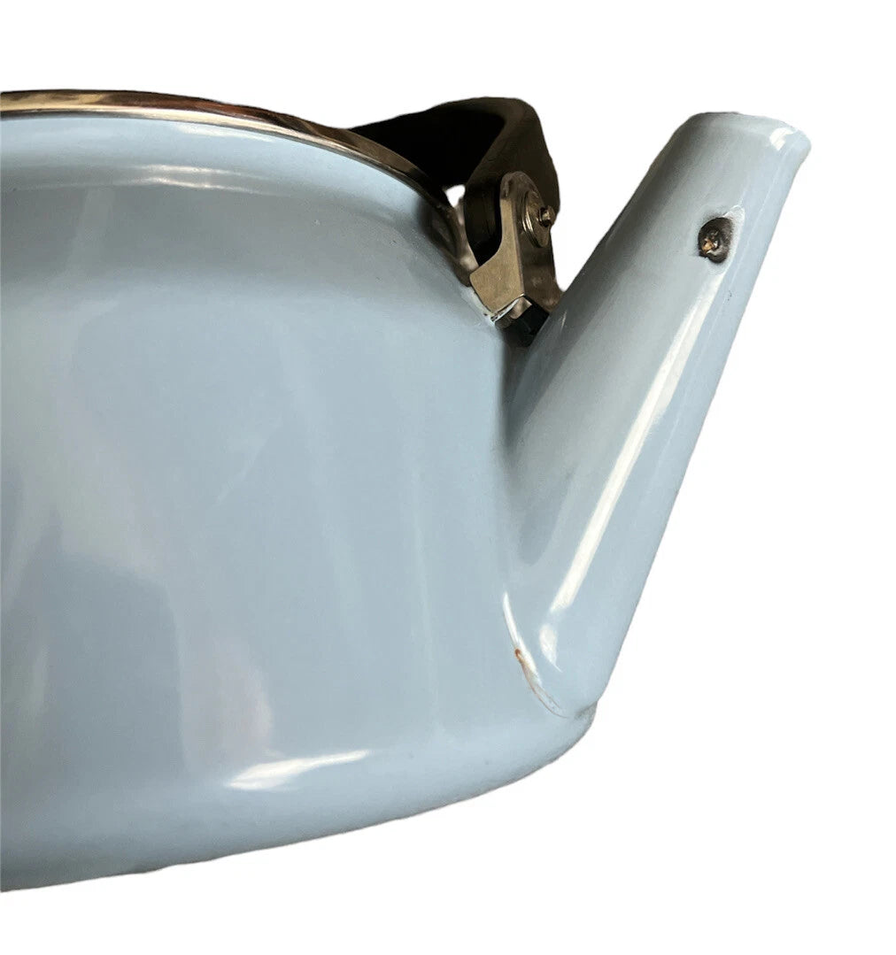 Siam Fuji Ware Light Blue Enamel Teapot Vintage Pre Owned