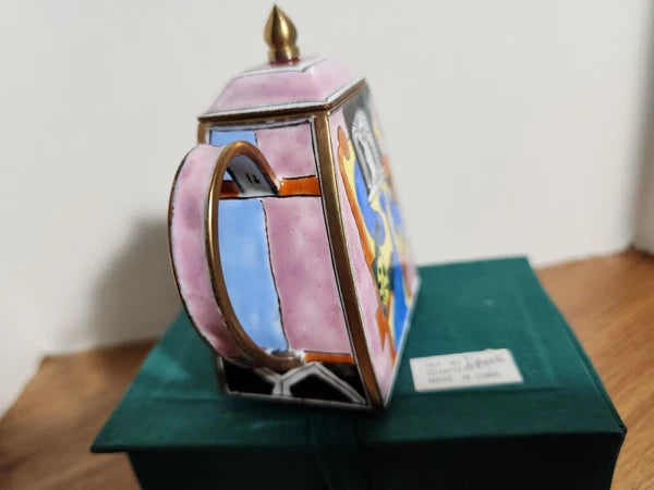 Miniature Tea Pot. Picasso Written On Handle-Enameled Bibelot