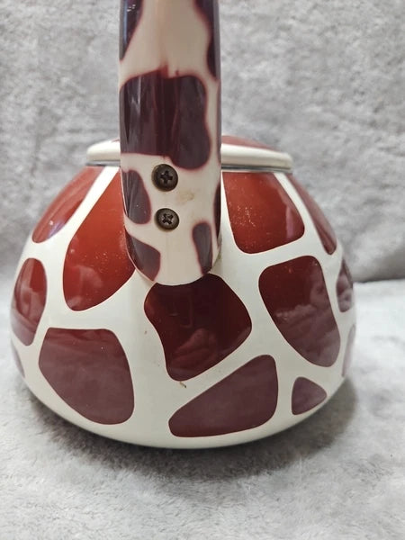 GIRAFFE TEAPOT Supreme Housewares Whistling  Enamel On Steel Tea Kettle
