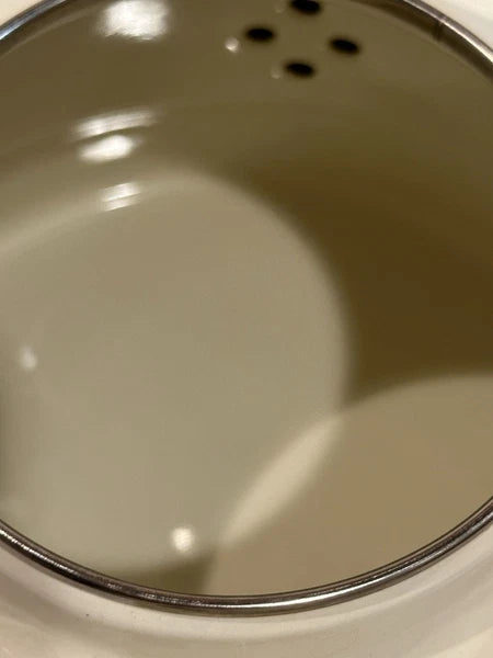 Lemon Checkered Enamel Tea Kettle with Handle and Spout