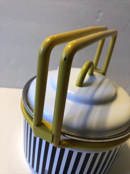 Gailstyn-Sutton Katja House Enamel Teapot Kettle 1984 Abstract Bar Code Design