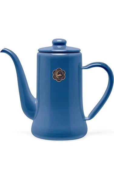 Tsuki Usagi Jirushi Slim Pot Kettle 1.2L Enamelware Blue Coffee Tea Japan