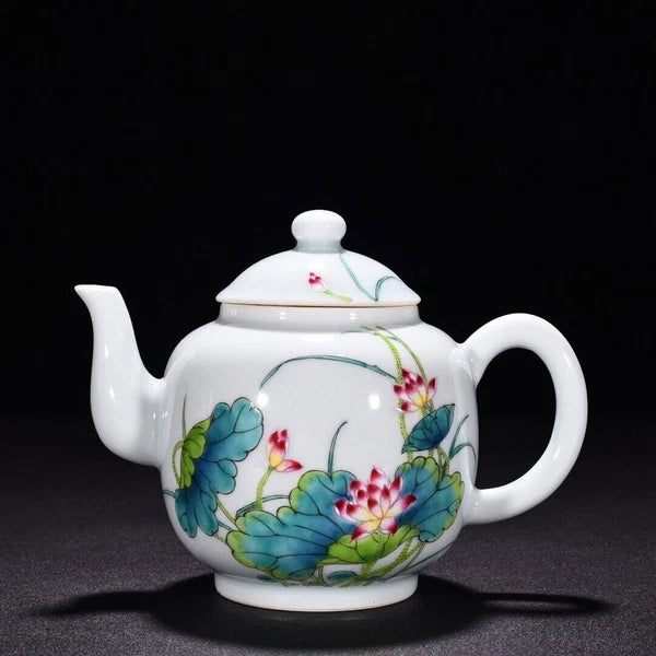 6.8 "Old China porcelain Qing Dynasty Yongzheng Enamel color lotus pot