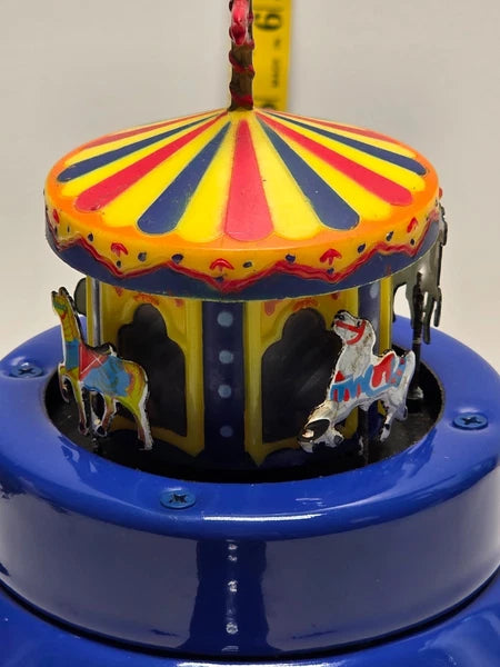 Kamenstein World of Motion Mini Carousel Teapot Whistling Circus Horses Rare