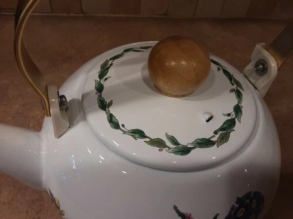 Vintage Teapot Japanese  Noritake Enamel Kettle Teapot