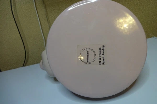 Vtg Kamenstein Pink Pig Whistling Teapot Tea Kettle