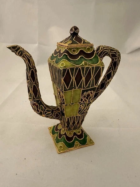 NYCO Miniature Gold Enamel Art Cloisonne Teapot