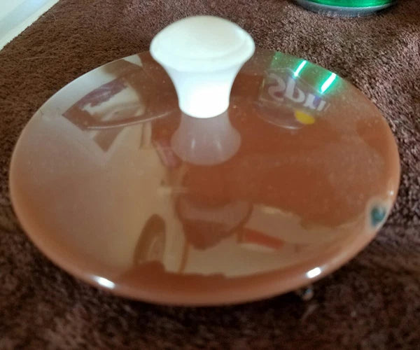Vintage Enamelware Teapot Kettle;Coffee Brown & White