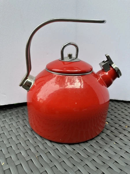 Tea Kettle Martha Stewart Collection 2.5 Qt Enamel Steel Designer Tea Pot