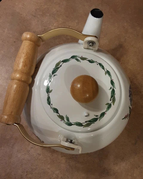 Vintage Teapot Japanese  Noritake Enamel Kettle Teapot