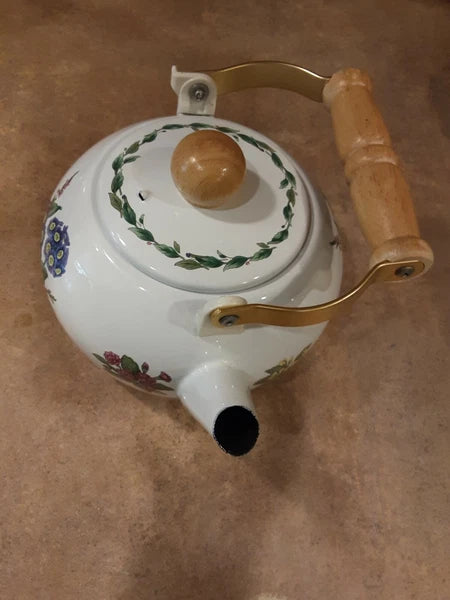Vintage Teapot Japanese  Noritake Enamel Kettle Teapot