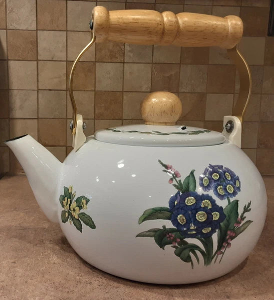 Vintage Teapot Japanese  Noritake Enamel Kettle Teapot