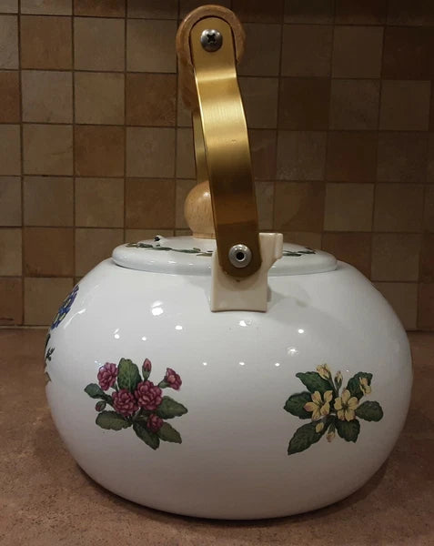 Vintage Teapot Japanese  Noritake Enamel Kettle Teapot