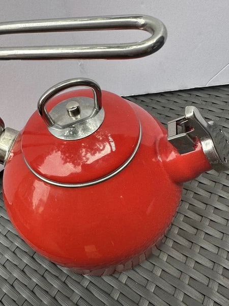 Tea Kettle Martha Stewart Collection 2.5 Qt Enamel Steel Designer Tea Pot