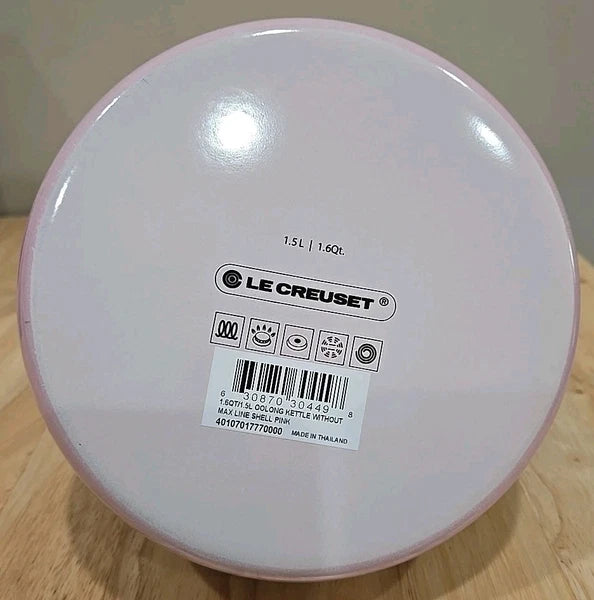 Lecreuset Oolong Whistling Tea Kettle 1.6 Qt Enamel on Steel Shell Pink NIB