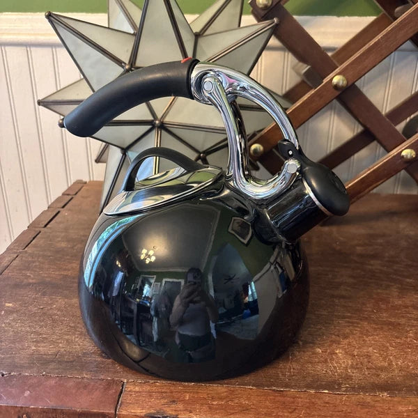 OXO Tea Kettle Black enamel Stovetop Enamelware