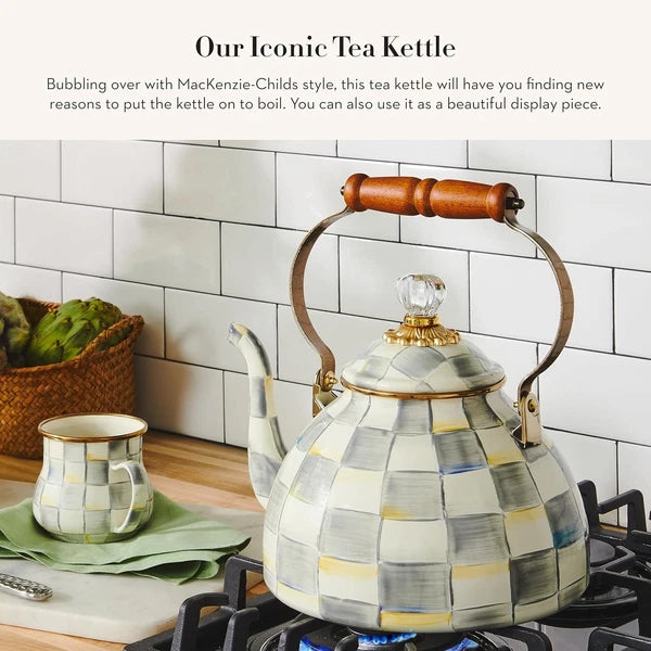 Mackenzie- Childs 3-Quart Enamel Tea Kettle