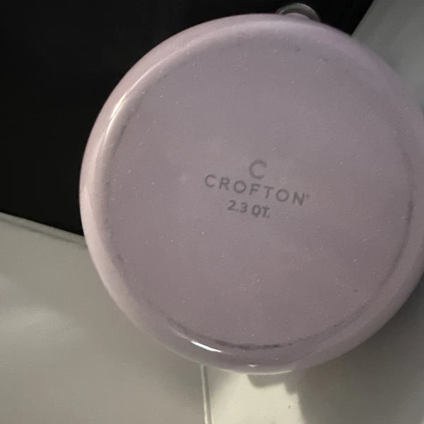 Crofton 2.3Qt Tea Kettle Light Purple  Speckled Enamel   Whistles