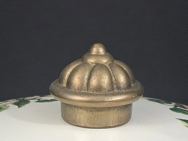 Vtg Lot Enamel Cookware Pots Tabletops Unlimited Cornucopia Teapot Brass Handles