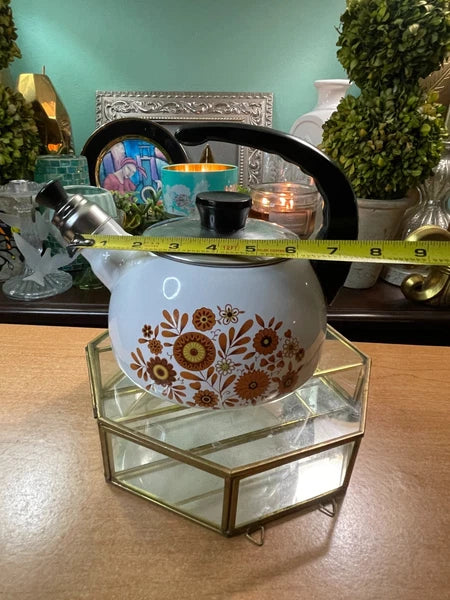Vintage 1970s Sanko Ware Enamel Tea Kettle, Japan