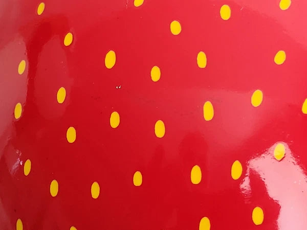Copco Strawberry Tea Kettle Enamel Whistling Complete 2.5Qt Vtg 90s Cottage Core