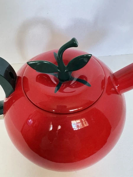 Vintage  Tomato/ Apple Whistling Teapot/Kettle with Lid  Copco