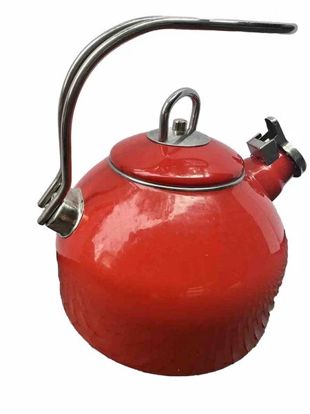 Tea Kettle Martha Stewart Collection 2.5 Qt Enamel Steel Designer Tea Pot