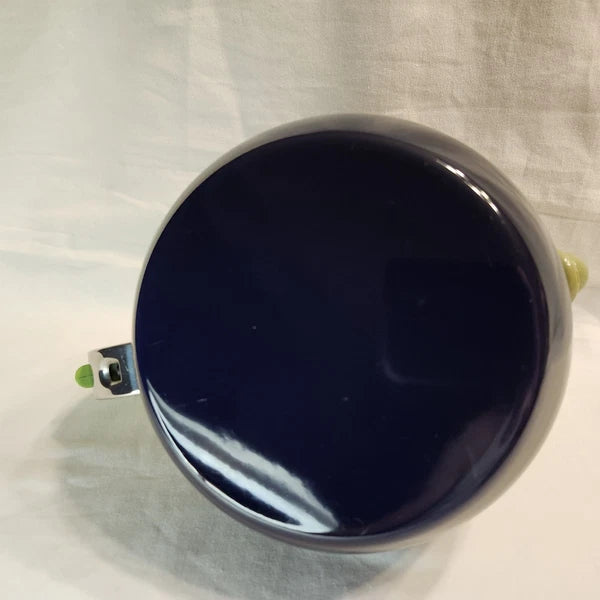 VTG Copco Eggplant Enamel Tea Kettle Teapot Blue Green~Lid & Spout~ PRETTY!!