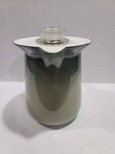 Vintage Enamelware Avocado Green Teapot( Read Description )