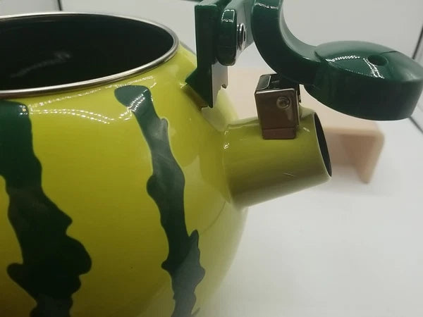 Watermelon Enameled 1.6 Quart Enamel-on-Steel Whistling Tea Kettle Teapot