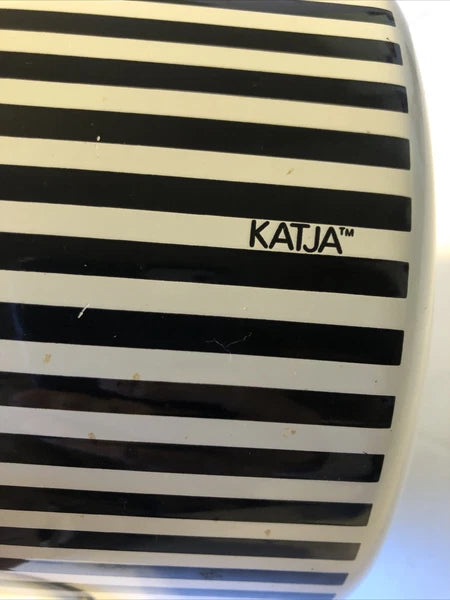 Gailstyn-Sutton Katja House Enamel Teapot Kettle 1984 Abstract Bar Code Design