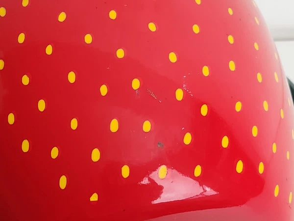 Copco Strawberry Tea Kettle Enamel Whistling Complete 2.5Qt Vtg 90s Cottage Core