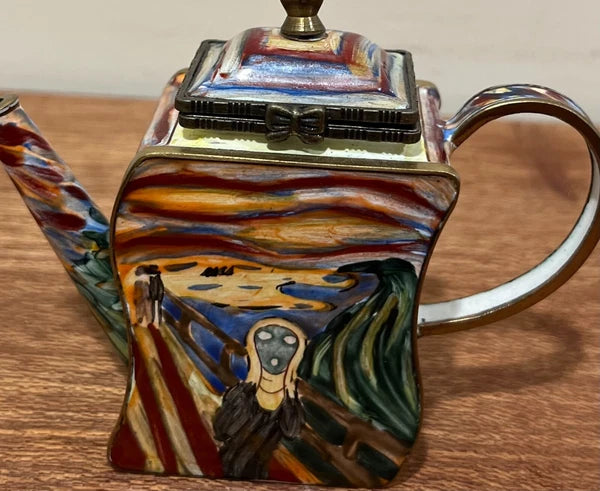 Kelvin Chen No 617 Enamel Mini Teapot Munch "The Scream" 2001