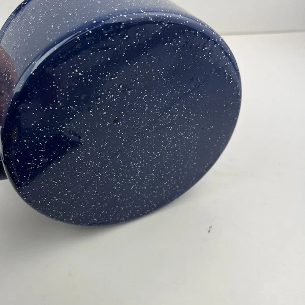 Vintage Blue Enamel Enamelware Teapot Kettle Lid