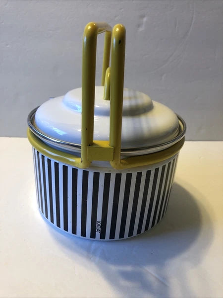 Gailstyn-Sutton Katja House Enamel Teapot Kettle 1984 Abstract Bar Code Design