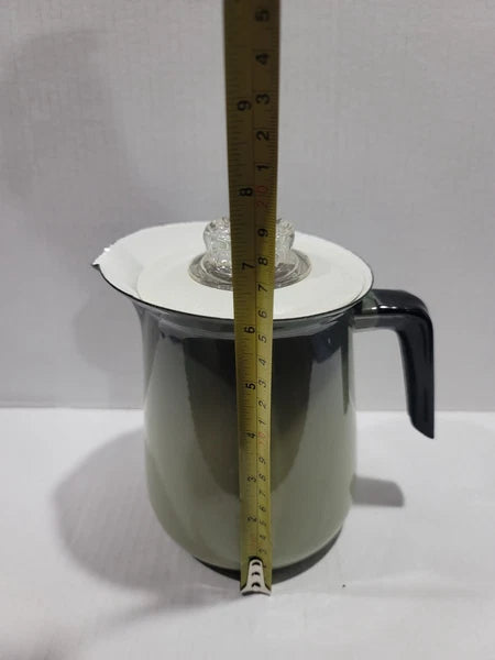 Vintage Enamelware Avocado Green Teapot( Read Description )